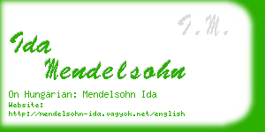 ida mendelsohn business card